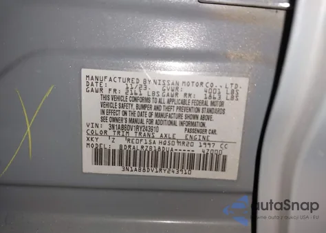 2024 Nissan Sentra Sr Xtronic Cvt z USA, uszkodzony, nr VIN 3N1AB8DV1RY243910